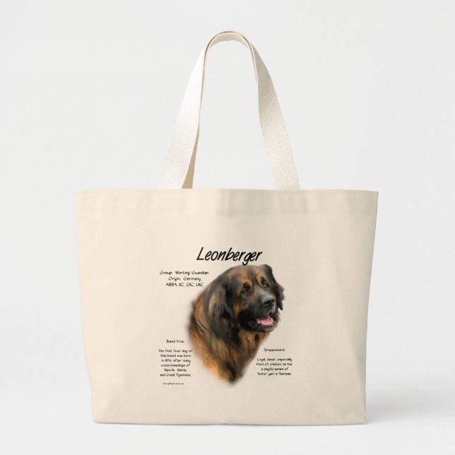 Bolsa Tote Grande Leonberger History Design (Frente)