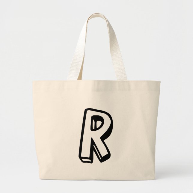 Bolsa Tote Grande Letra R (Frente)