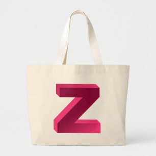 Bolsa Tote Grande Letra Z do monograma