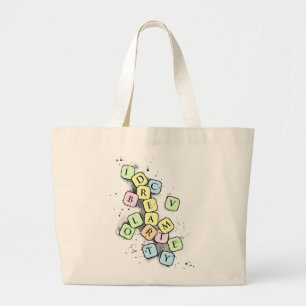 Bolsa Tote Grande Letras do Scrabble