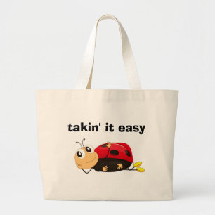 BOLSA TOTE GRANDE "LEVANDO ISSO FÁCIL" LADYBUG