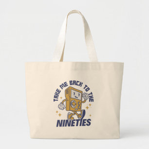 Bolsa Tote Grande Leve-Me De Volta Aos Noventa