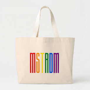 Bolsa Tote Grande LGBT Amesterdã Orgulho gay neerlandês Rainbow Text
