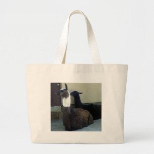 Bolsa Tote Grande Lhamas como imagem do zoológico