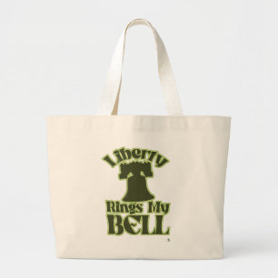 Bolsa Tote Grande Liberty Rings My Bell Divertiu Tourist Art