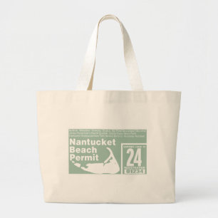 Bolsa Tote Grande Licença de praia Nantucket 2024 verde