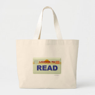 Bolsa Tote Grande Licença para Ler Slogan Legal do Bookworm
