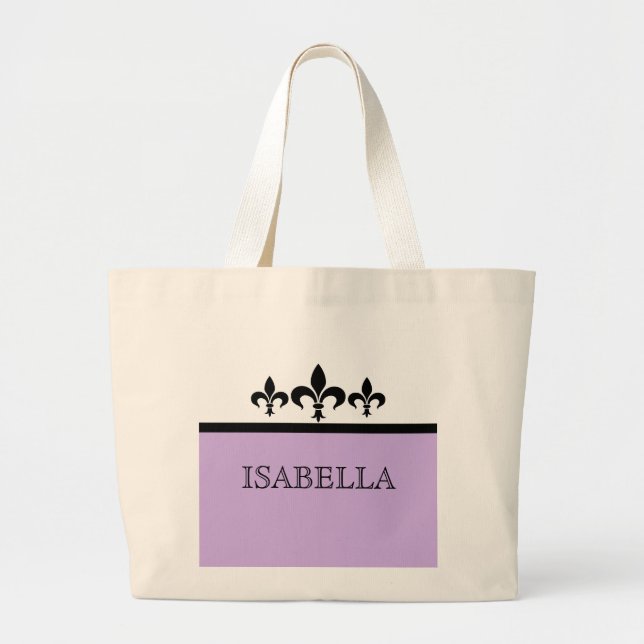 Bolsa Tote Grande Lilac Swanky Fleur De Lis Bag (Frente)