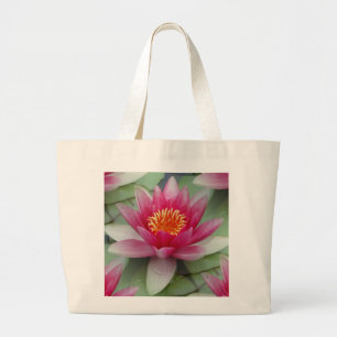 Bolsa Tote Grande Lily de Água do Lotus Rosa