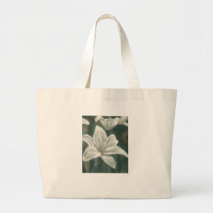 Bolsa Tote Grande Lily Flower Painting