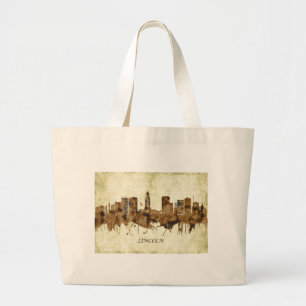 Bolsa Tote Grande Lincoln Nebraska Cityscape
