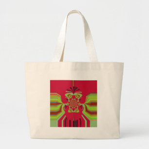 Bolsa Tote Grande Linda adorável padrão Red Hakuna Matata