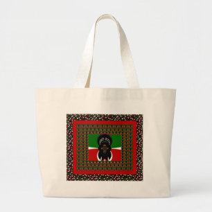 Bolsa Tote Grande Linda bandeira do Coração Queniano