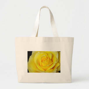Bolsa Tote Grande Lindas pétalas de rosa amarela
