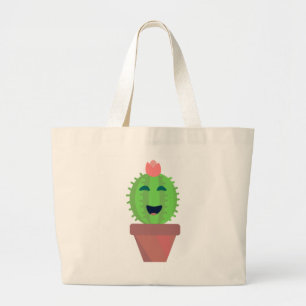 Bolsa Tote Grande Lindo Desenho de Suculenta Pequeno Cacto