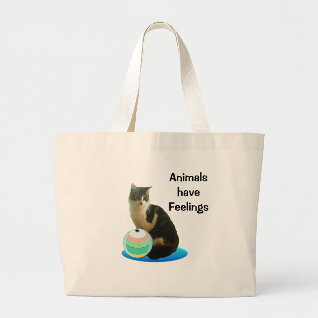 Bolsa Tote Grande Lindo Gato Malhado (Frente)