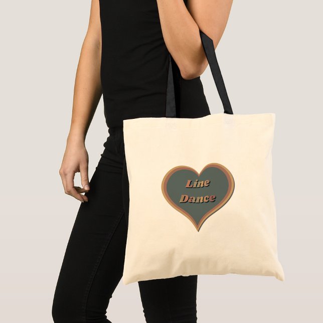 Bolsa Tote Grande Line dance Love Heart (Criador carregado)