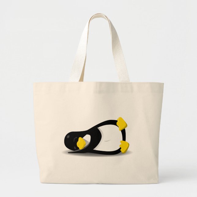 Bolsa Tote Grande Linux Tux sleeping (Frente)