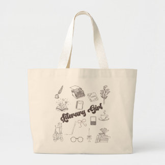 Bolsa Tote Grande Literária Rapariga Tote Bag Book Sobre Gift Academ