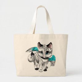 Bolsa Tote Grande Little Cartoon Angel Cat
