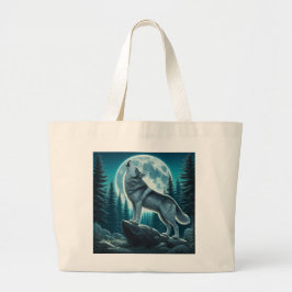 Bolsa Tote Grande Lobo Uivando