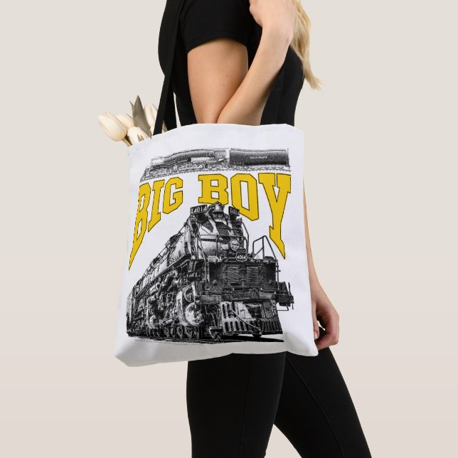 Bolsa Tote Grande Locomotiva a Vapor Big Boy 4014. Classe 400 (Close Up)