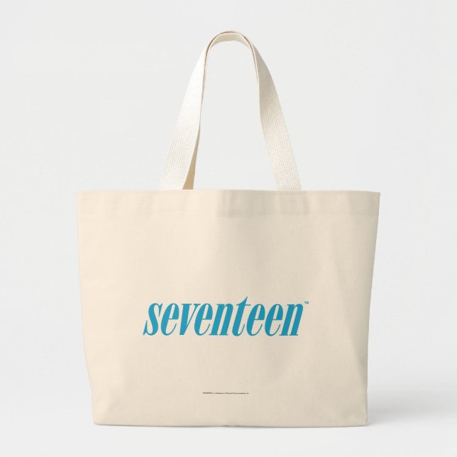 Bolsa Tote Grande Logotipo-Aqua dezessete (Frente)
