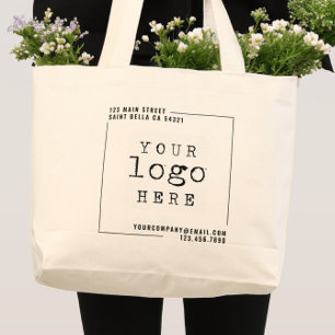 Bolsa Tote Grande Logotipo da empresa personalizada moderna