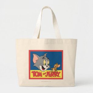 Bolsa Tote Grande Logotipo de Tom e de Jerry liso