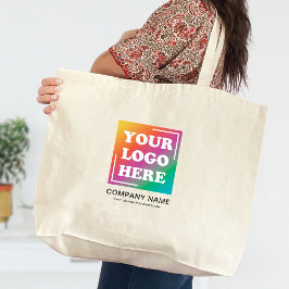 Bolsa Tote Grande Logotipo Empresarial Personalizado, Empresa Comerc