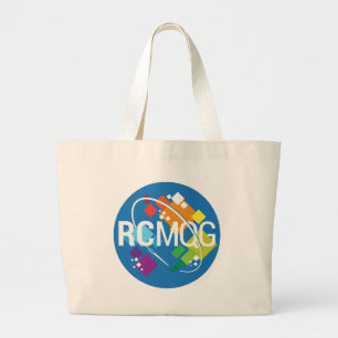 Bolsa Tote Grande Logotipo moderno da guilda da edredão da cidade d