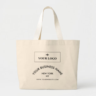 Bolsa Tote Grande Logotipo moderno do chip Nome comercial Promociona