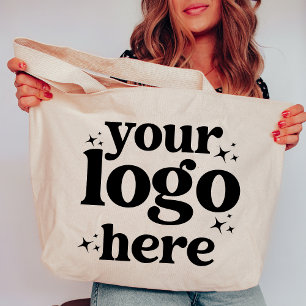 Bolsa Tote Grande Logotipo Personalizado de Empresa Profissional