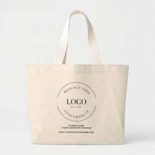 Bolsa Tote Grande Logotipo Personalizado para Pequenas Empresas Simp