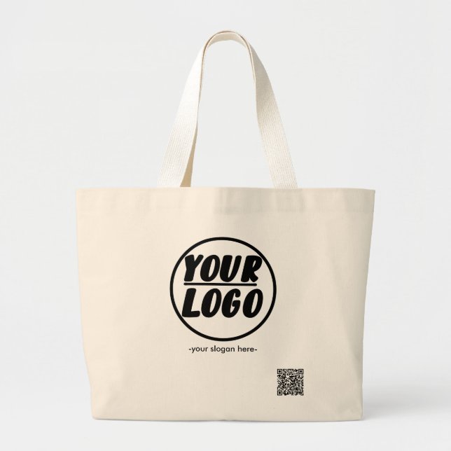 Bolsa Tote Grande Logotipo profissional personalizado para empresas  (Frente)