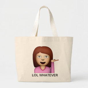 Bolsa Tote Grande LOL O QUE sacola