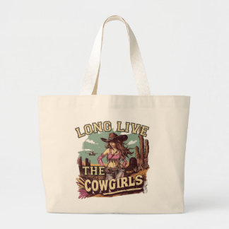Bolsa Tote Grande Long live the cowgirl