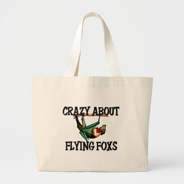 Bolsa Tote Grande Louco sobre o voo de Foxs (Frente)