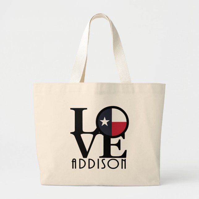 Bolsa Tote Grande LOVE Addison Texas (Frente)