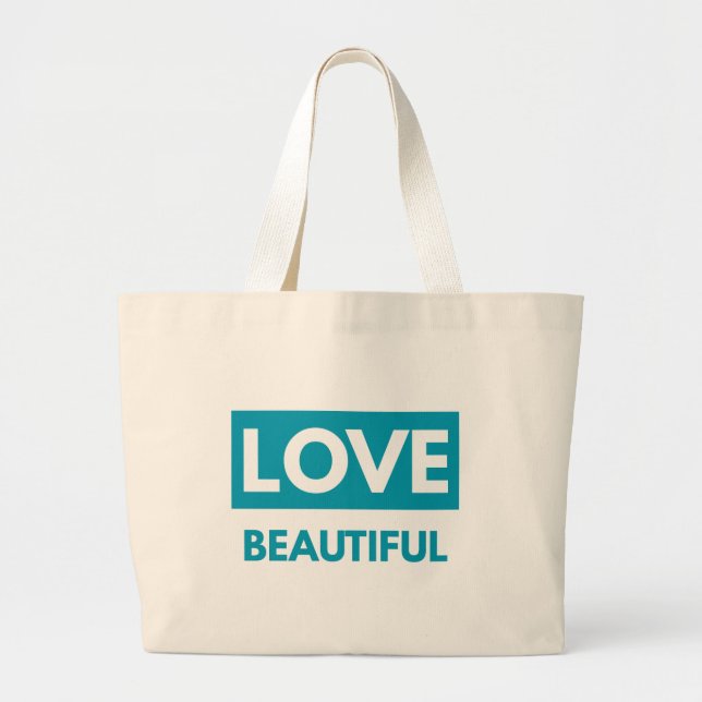 Bolsa Tote Grande Love beautiful (Frente)