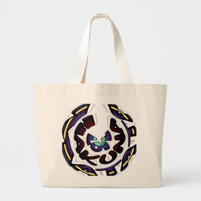 Bolsa Tote Grande Love Hakuna Matata Art Impressão (Frente)