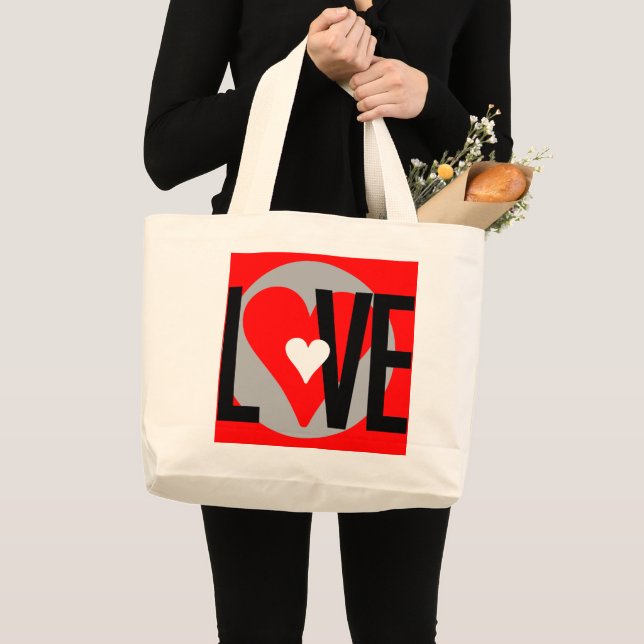 Bolsa Tote Grande Love Heart Bag (Frente (produto))