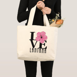 Bolsa Tote Grande LOVE Lantana PinkHibiscus