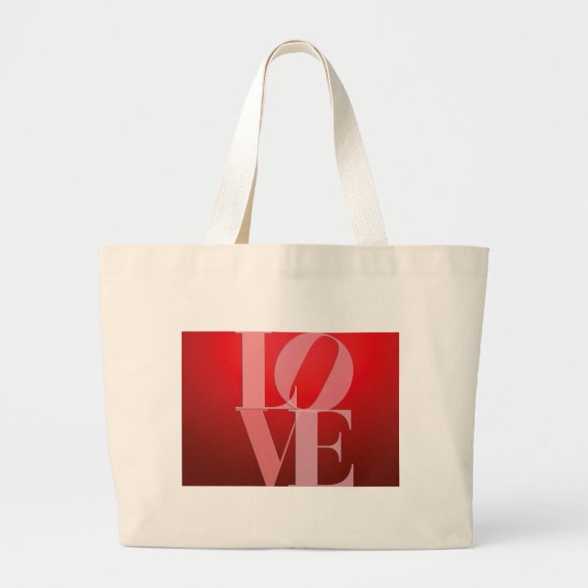 Bolsa Tote Grande Love Romance Red Pink (Frente)