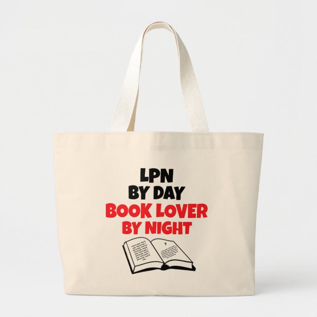 Bolsa Tote Grande LPN Book Lover (Frente)