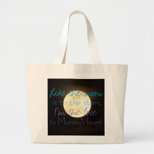 Bolsa Tote Grande Lua do bebê do algodão ao saco da fralda do beb