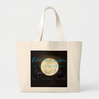 Bolsa Tote Grande Lua do bebê do algodão ao saco da fralda do bebê