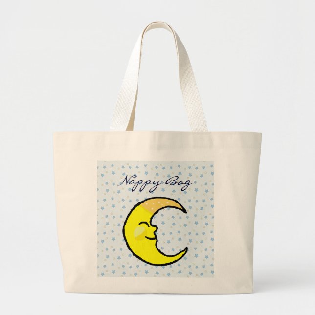 Bolsa Tote Grande Lua e Estrelas (Reino Unido) (Frente)