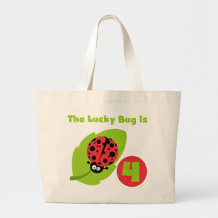 Bolsa Tote Grande Lucky Inseto 4º t-shirts e presentes