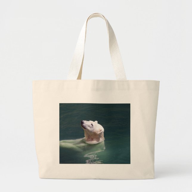 Bolsa Tote Grande Lugar de repouso do urso polar (Frente)